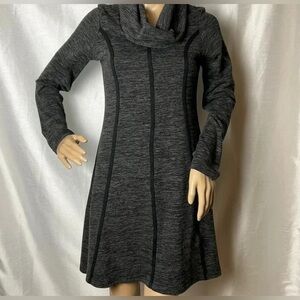 Nwt vintage grey sweater dress, Sm, cowl neck ,slimming lines,Whimsigoth,goth
